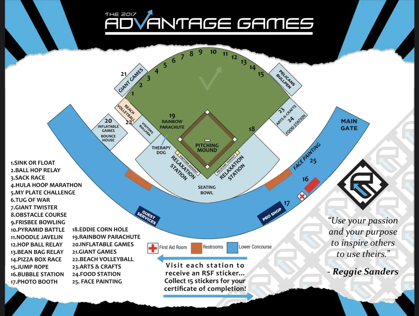 2017 Advantage Games event map