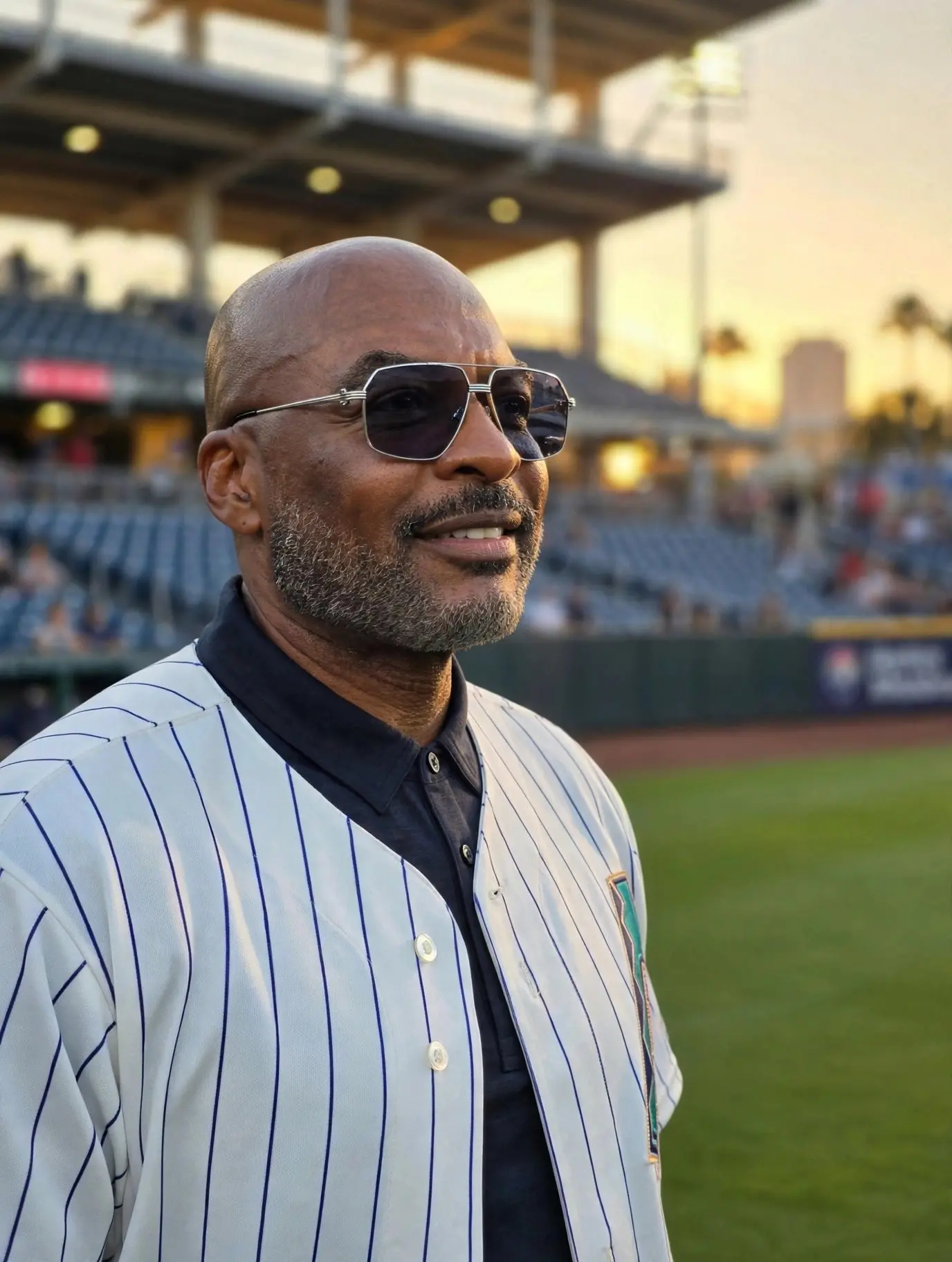 Reggie Sanders at the stadium