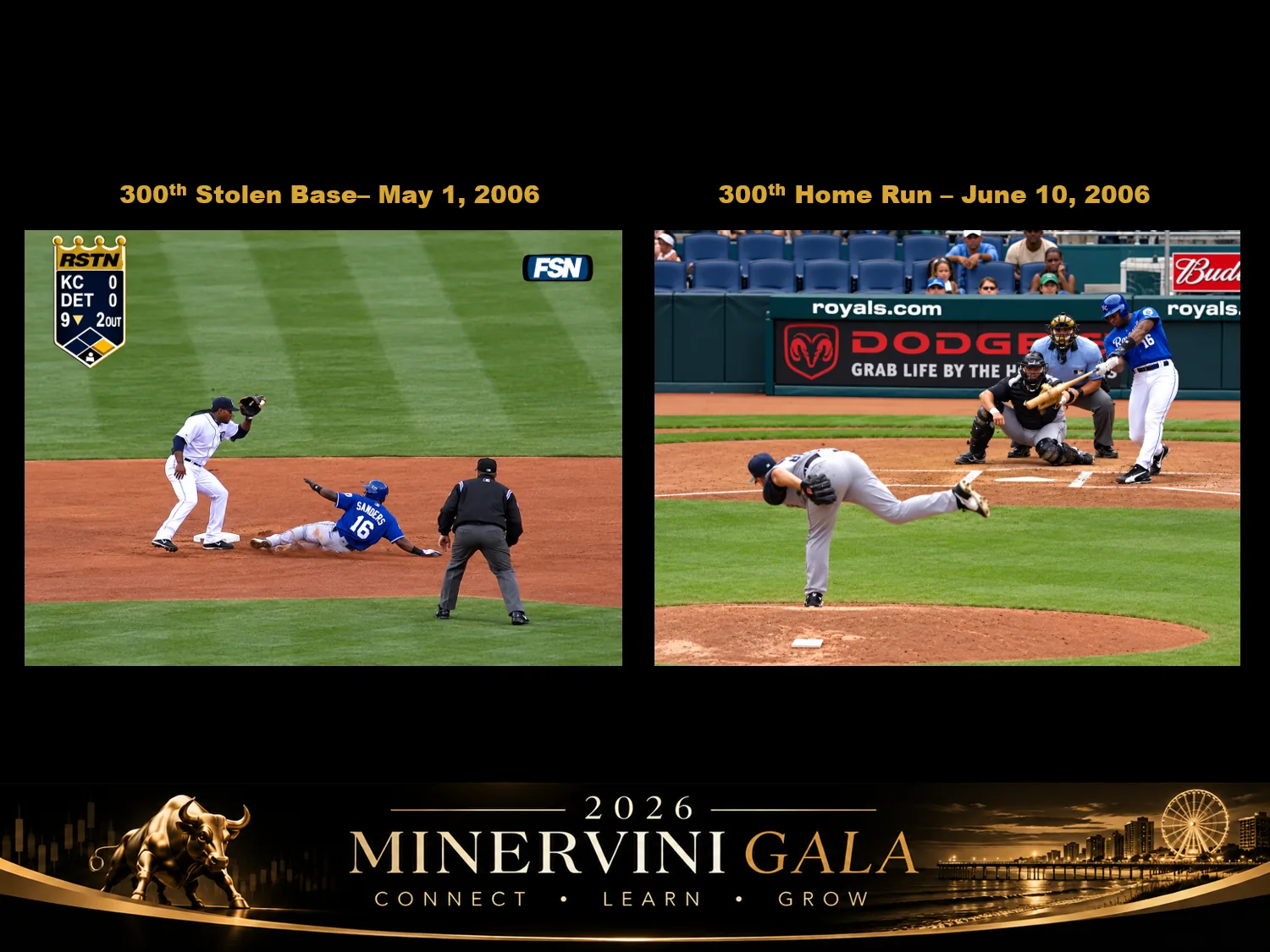Reggie Sanders' 300th stolen base on May 1, 2006 and his 300th home run on June 10, 2006